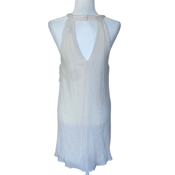J Gee Dress M Ivory Rayon Blend Lined Sleeveless A Line Dress Lace‎ Feminine - Picture 6 of 16